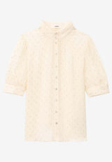 ba&sh Mimi Dotted Shirt Ecru 1H25MIMI_ECRU