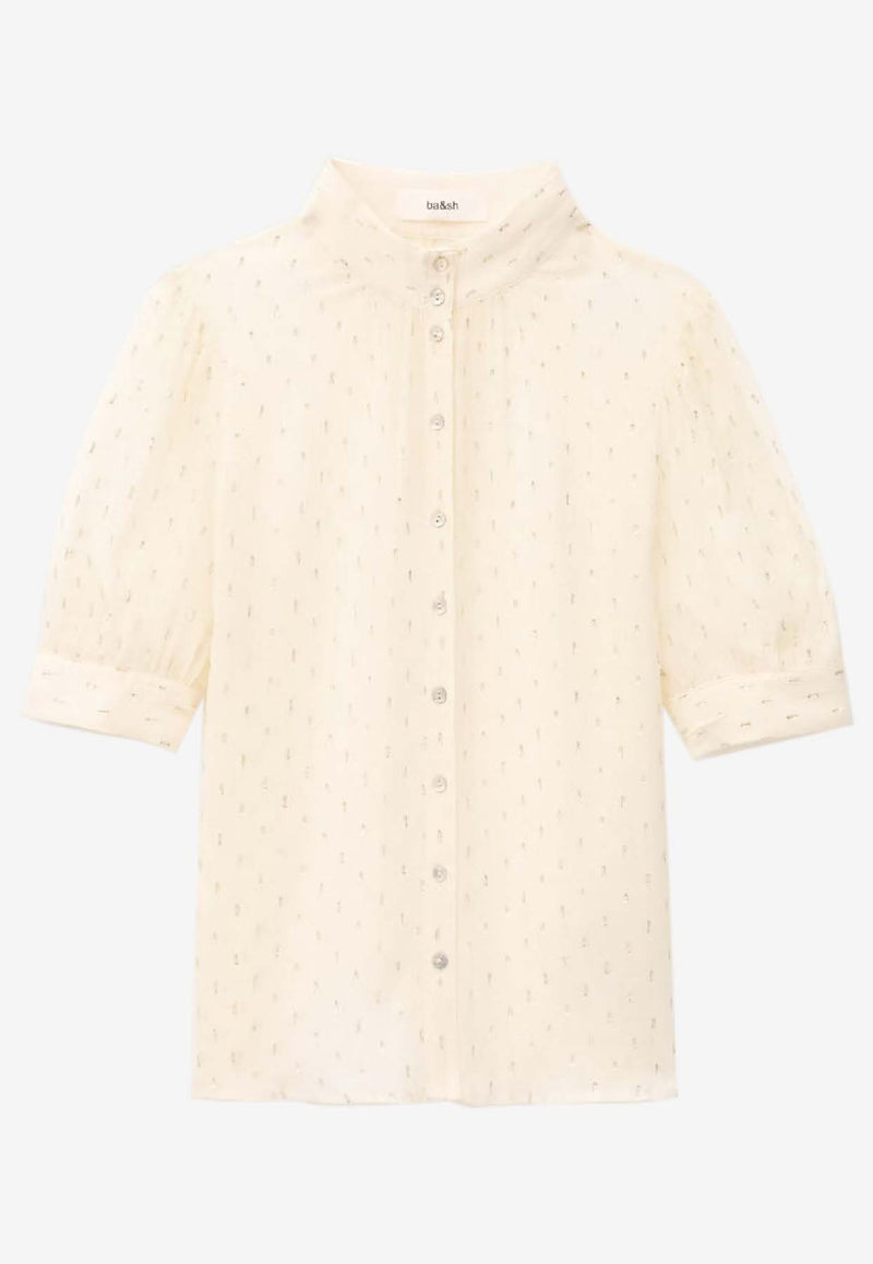 ba&sh Mimi Dotted Shirt Ecru 1H25MIMI_ECRU
