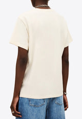 BA&SH Patterned Crewneck T-shirt White 1H25REES_ECRU