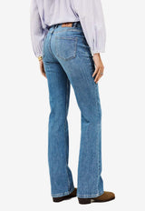 ba&sh Ross Mid-Rise Flared Jeans Denim 1H25ROSS_DENIM