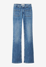 ba&sh Ross Mid-Rise Flared Jeans Denim 1H25ROSS_DENIM