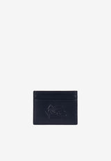 Etro Logo Embossed Leather Cardholder 1H769-2201 0200 Navy