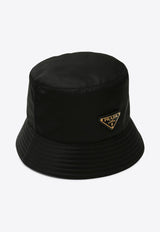 Prada Re-Nylon Triangle Logo Bucket Hat Black 1HC1372DMI/P_PRADA-F0632