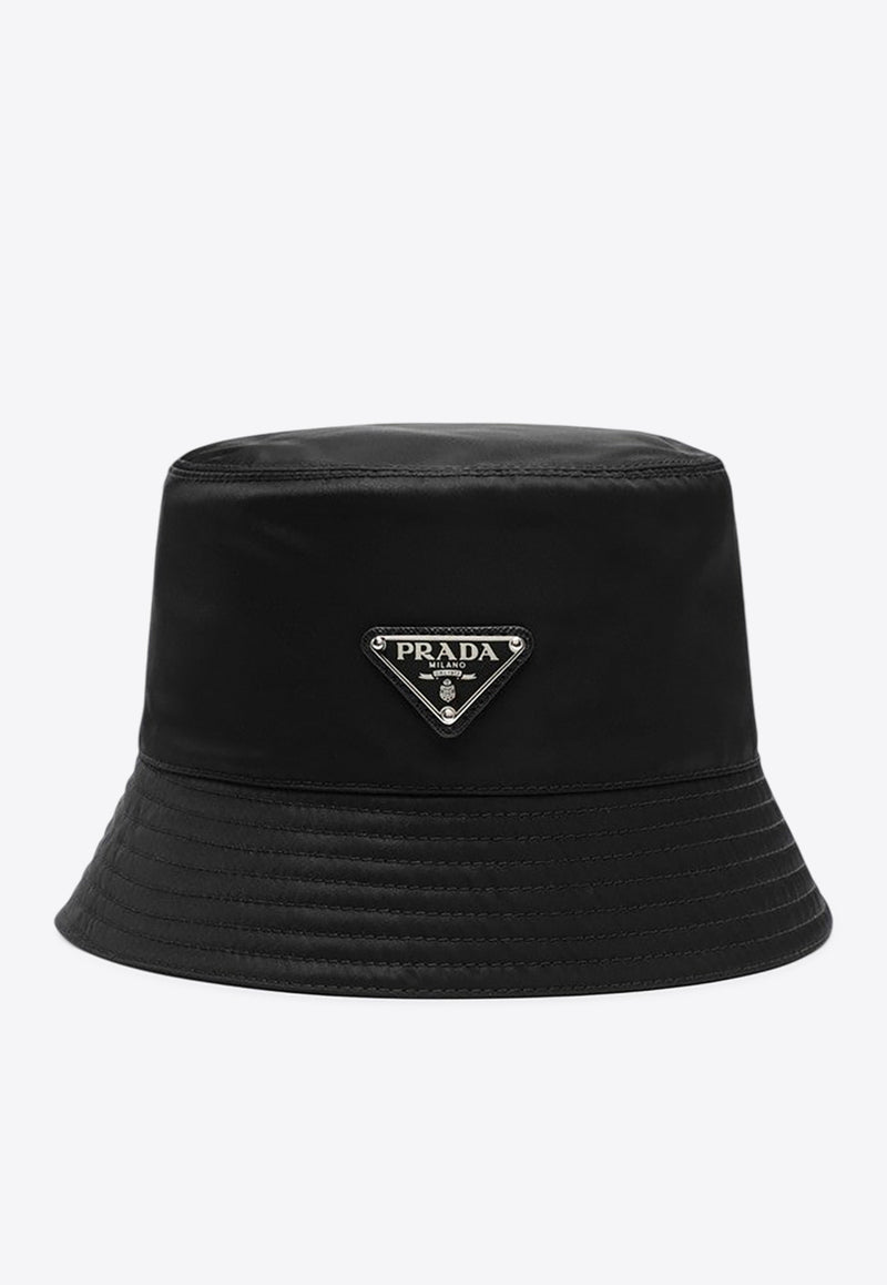 Prada Triangle Logo Bucket Hat Black 1HC1372DMI/R_PRADA-F0002