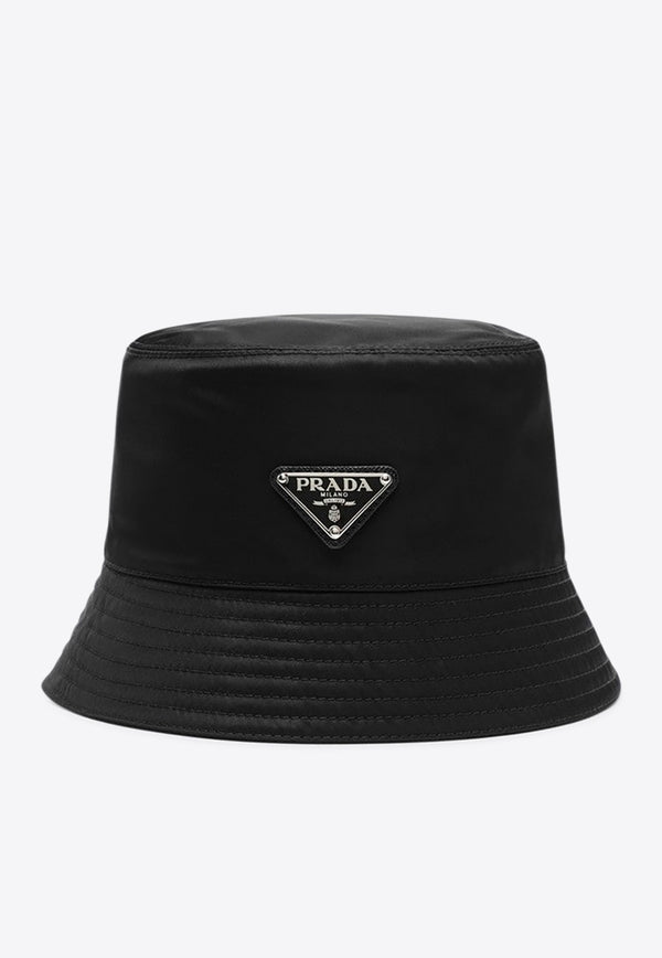 Prada Triangle Logo Fisherman's Hat  Black 1HC1372DMI/S_PRADA-F0002