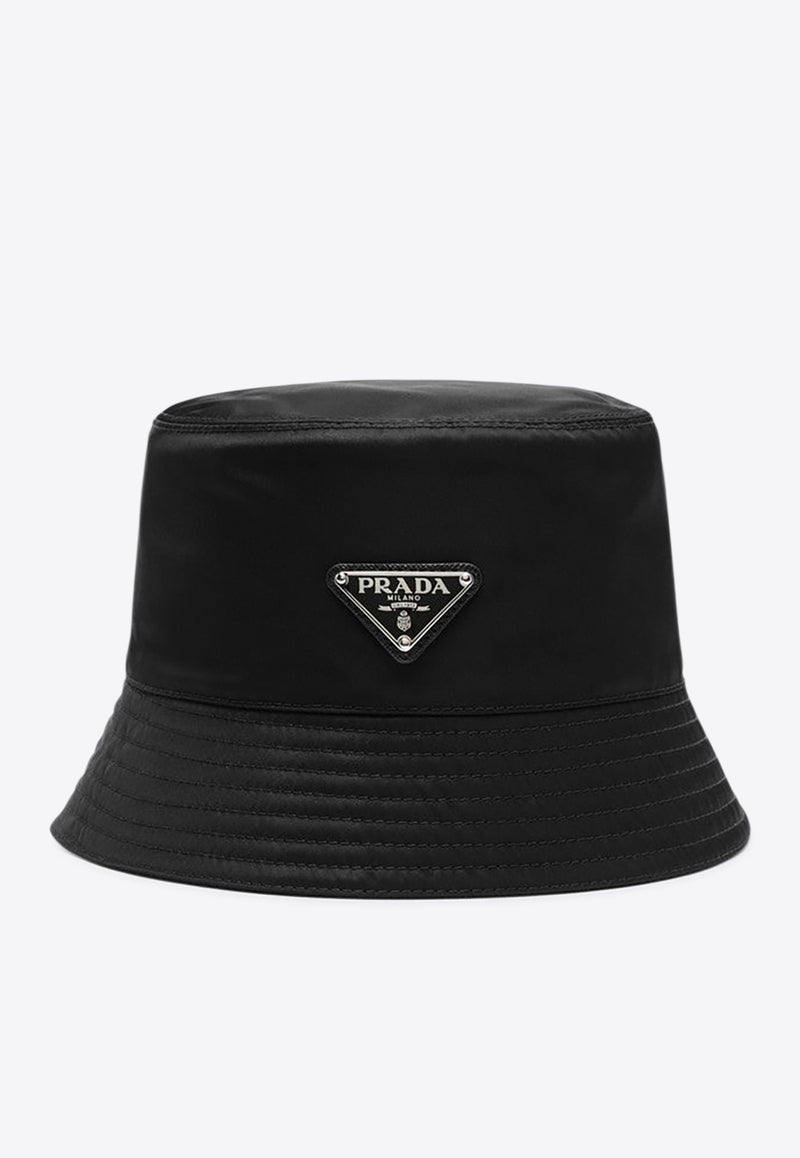 Prada Triangle Logo Fisherman's Hat  Black 1HC1372DMI/S_PRADA-F0002