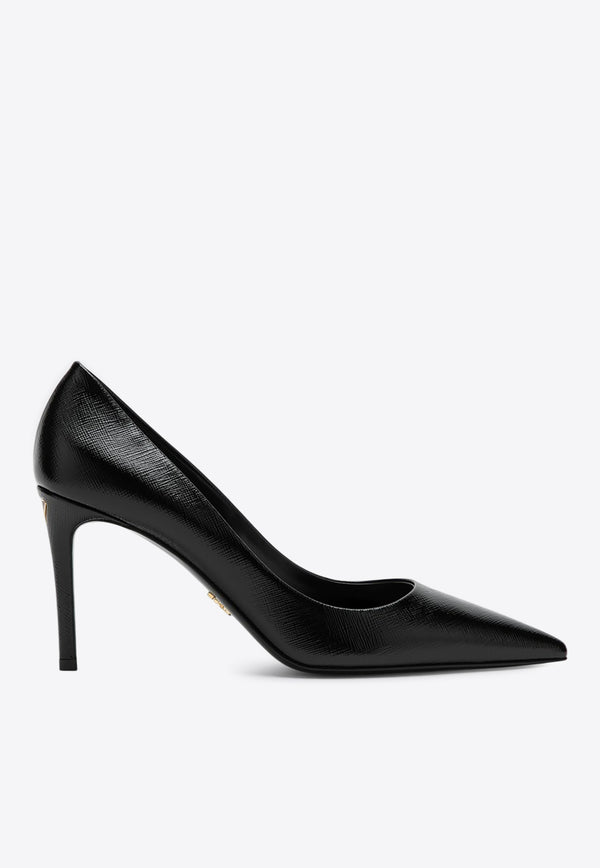 Prada 85 Décolleté Leather Pumps Black 1I609N0853A9S/Q_PRADA-F0002