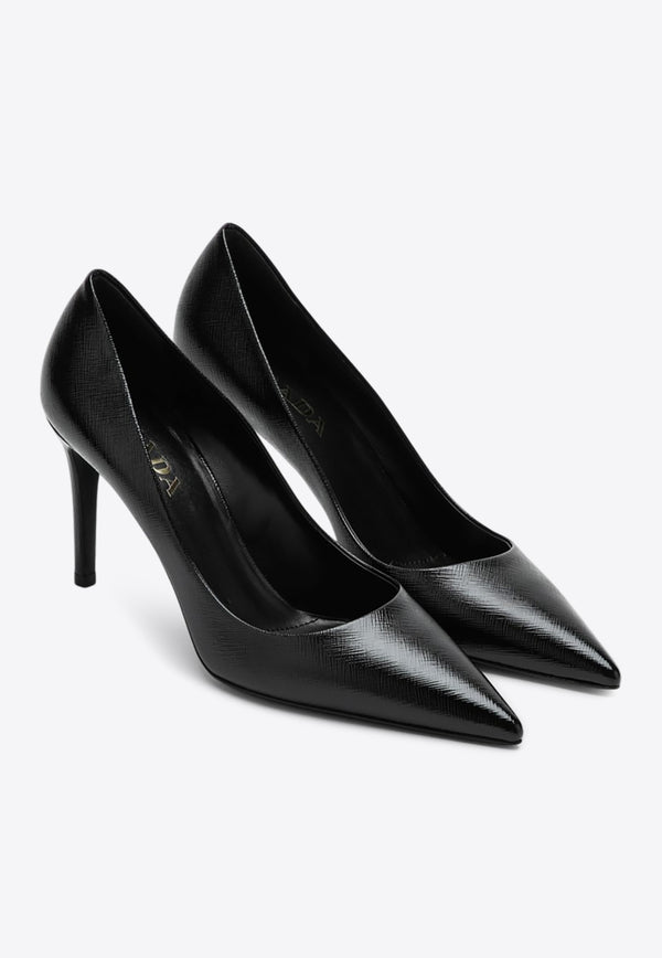 Prada 85 Décolleté Leather Pumps Black 1I609N0853A9S/Q_PRADA-F0002