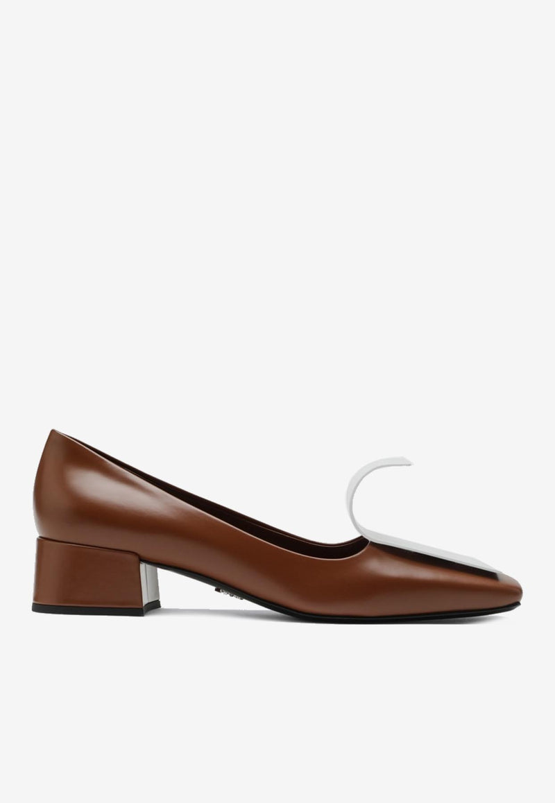 Prada Brushed Leather Décolleté Loafers Brown 1I964ND035AZ3/Q_PRADA-F070D