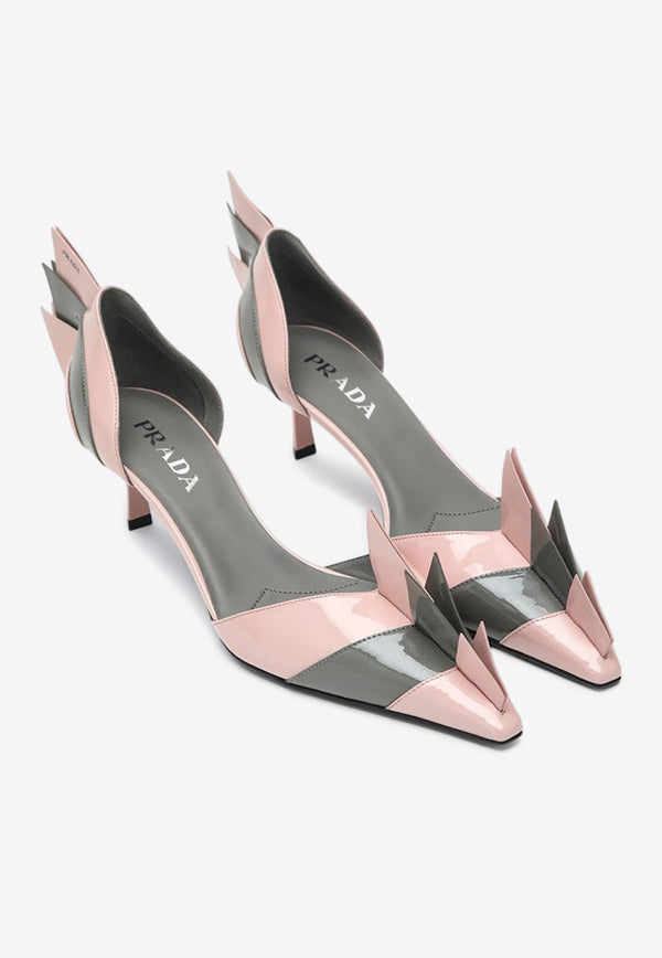 Prada 55 Patent Leather D'Orsay Pumps Pink 1I971NB05505G/Q_PRADA-F04HZ