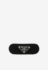 Prada Triangle Logo Hair Clip Black 1IF1292DMI/S_PRADA-F0002