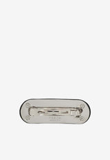 Prada Triangle Logo Hair Clip Black 1IF1292DMI/S_PRADA-F0002