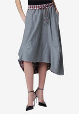 Vivienne Westwood Aerodrome Asymmetric Midi Skirt Gray 1J01000JJ00AH/S_VIVWE-P001