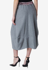 Vivienne Westwood Aerodrome Asymmetric Midi Skirt Gray 1J01000JJ00AH/S_VIVWE-P001
