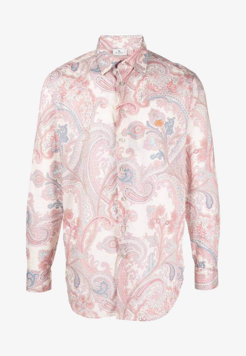 Etro Paisley Print Long-Sleeved Shirt 1K526-5761 0800 Multicolor