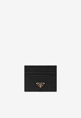 Prada Logo-Plaque Leather Cardholder 1MC025QHH/S_PRADA-F0002