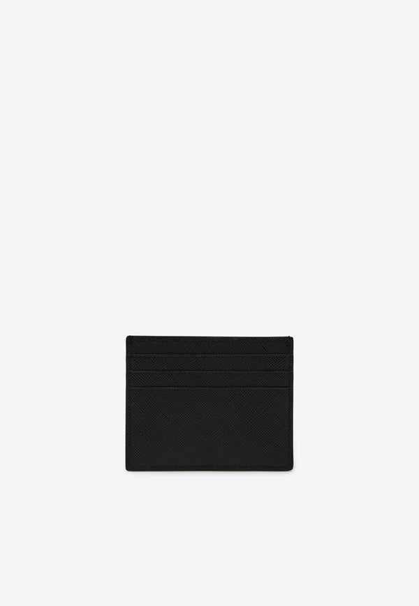 Prada Metal Logo Leather Cardholder Black 1MC025QWA/R_PRADA-F0002