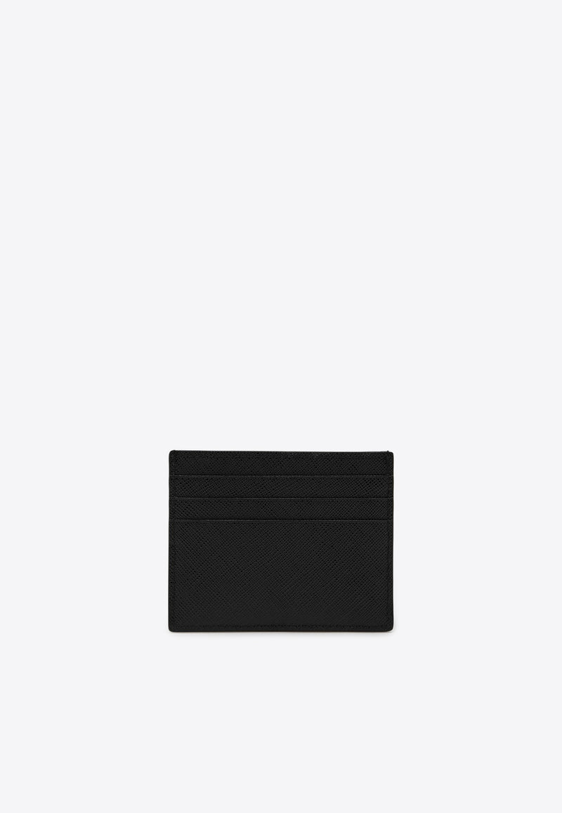 Prada Metal Logo Leather Cardholder Black 1MC025QWA/R_PRADA-F0002
