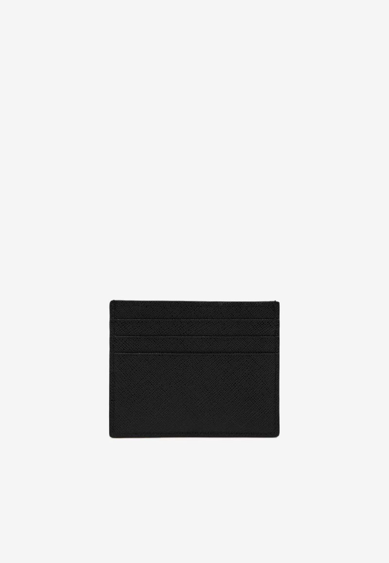 Prada Logo Plaque Leather Cardholder Black 1MC025QWA/S_PRADA-F0002