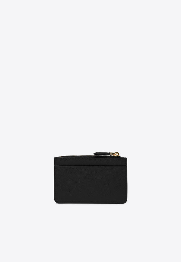 Prada Triangle Logo Leather Cardholder Black 1MC0382C7X/Q_PRADA-F0002