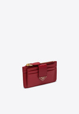 Prada Triangle Logo Leather Cardholder Red 1MC0382C7X/Q_PRADA-F068Z