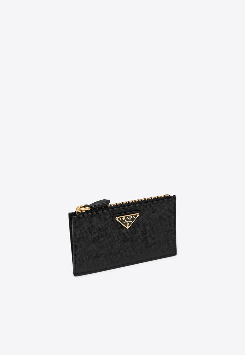 Prada Saffiano Leather Zipped Cardholder Black 1MC086QHH/Q_PRADA-F0002