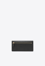 Prada Large Saffiano Leather Continental Wallet Black 1MH132QHH/R_PRADA-F0002