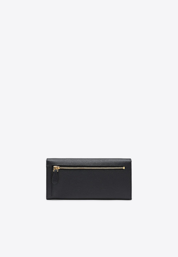 Prada Saffiano Leather Logo Wallet Black 1MH132QWA/P_PRADA-F0002