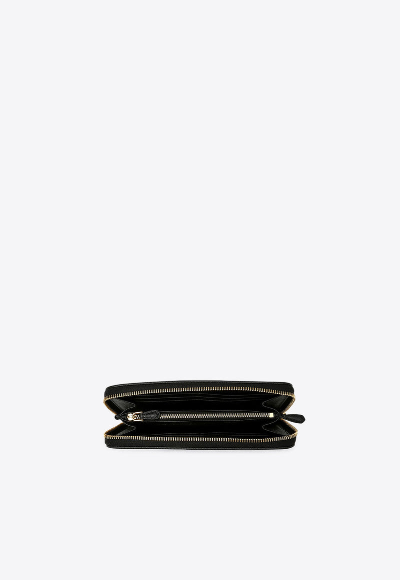 Prada Triangle Logo Zip-Around Wallet Black 1ML5062DMI/P_PRADA-F0002