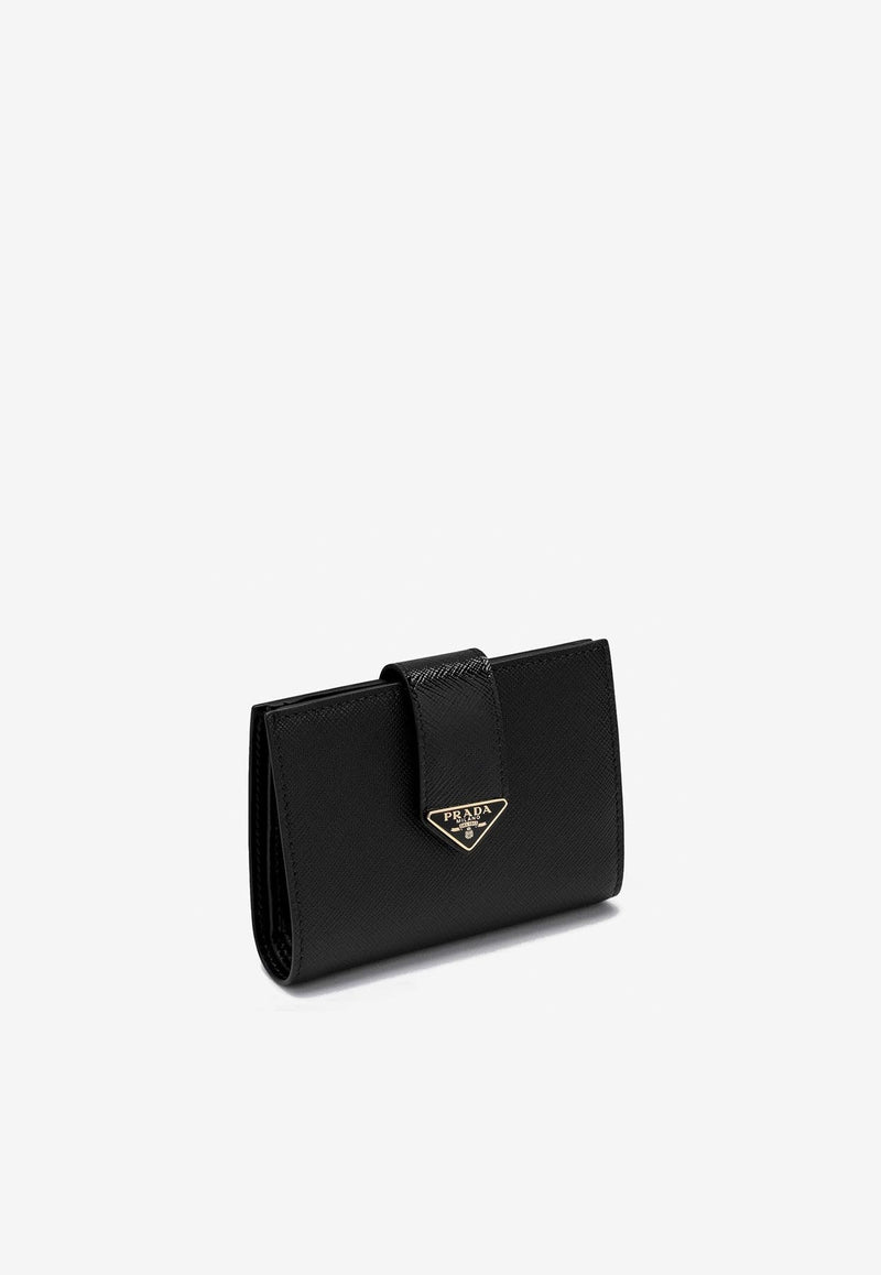 Prada Small Triangle Logo Saffiano Leather Wallet Black 1MV2042C7X/Q_PRADA-F0002