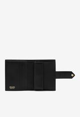 Prada Small Triangle Logo Saffiano Leather Wallet Black 1MV2042C7X/Q_PRADA-F0002