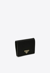 Prada Triangle Logo Bi-Fold Wallet Black 1MV2042DMI/P_PRADA-F0002