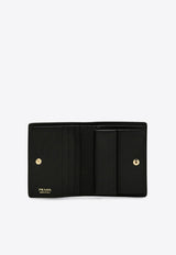 Prada Triangle Logo Bi-Fold Wallet Black 1MV2042DMI/P_PRADA-F0002