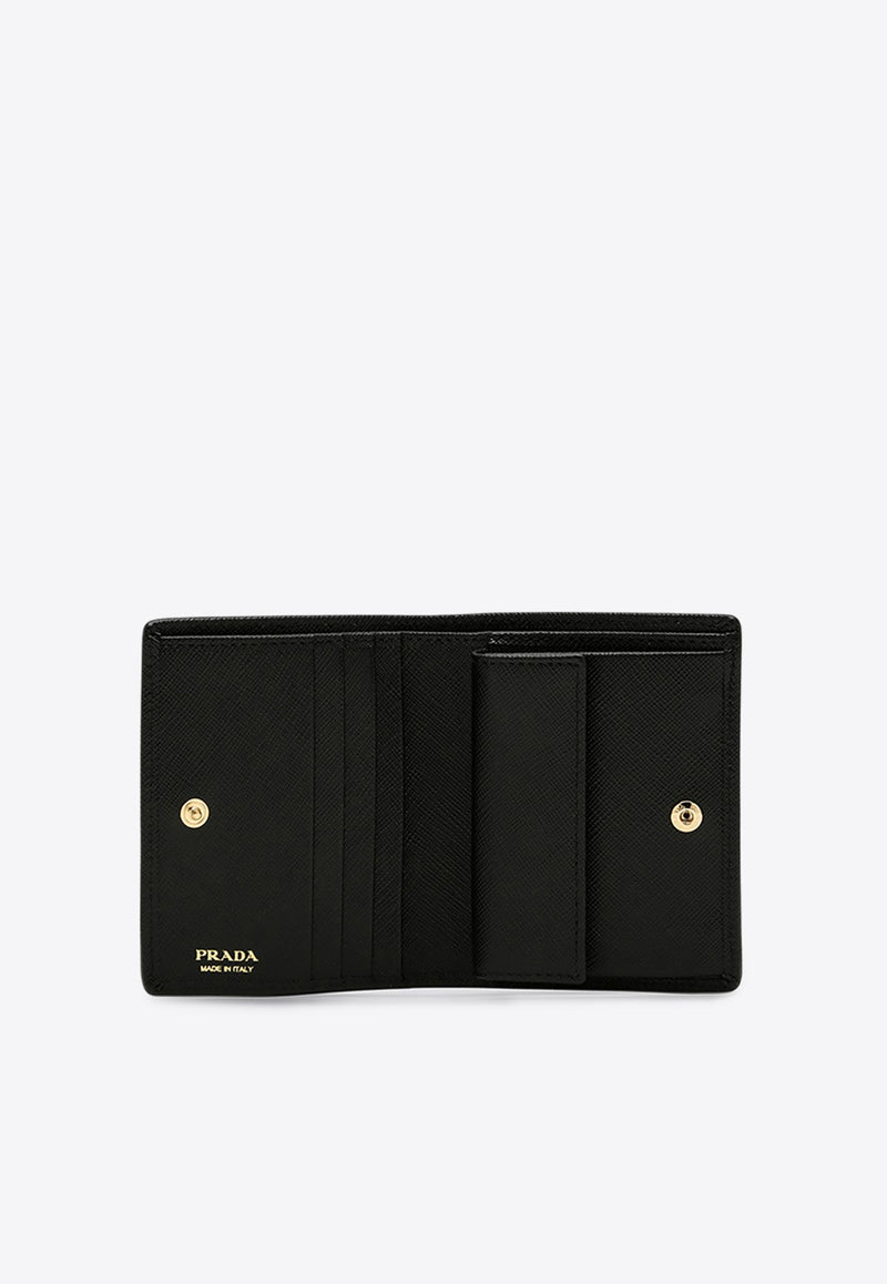 Prada Triangle Logo Bi-Fold Wallet Black 1MV2042DMI/P_PRADA-F0002