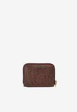 Etro Paisley Logo Zipped Cardholder 1N083-7567 0600 Multicolor