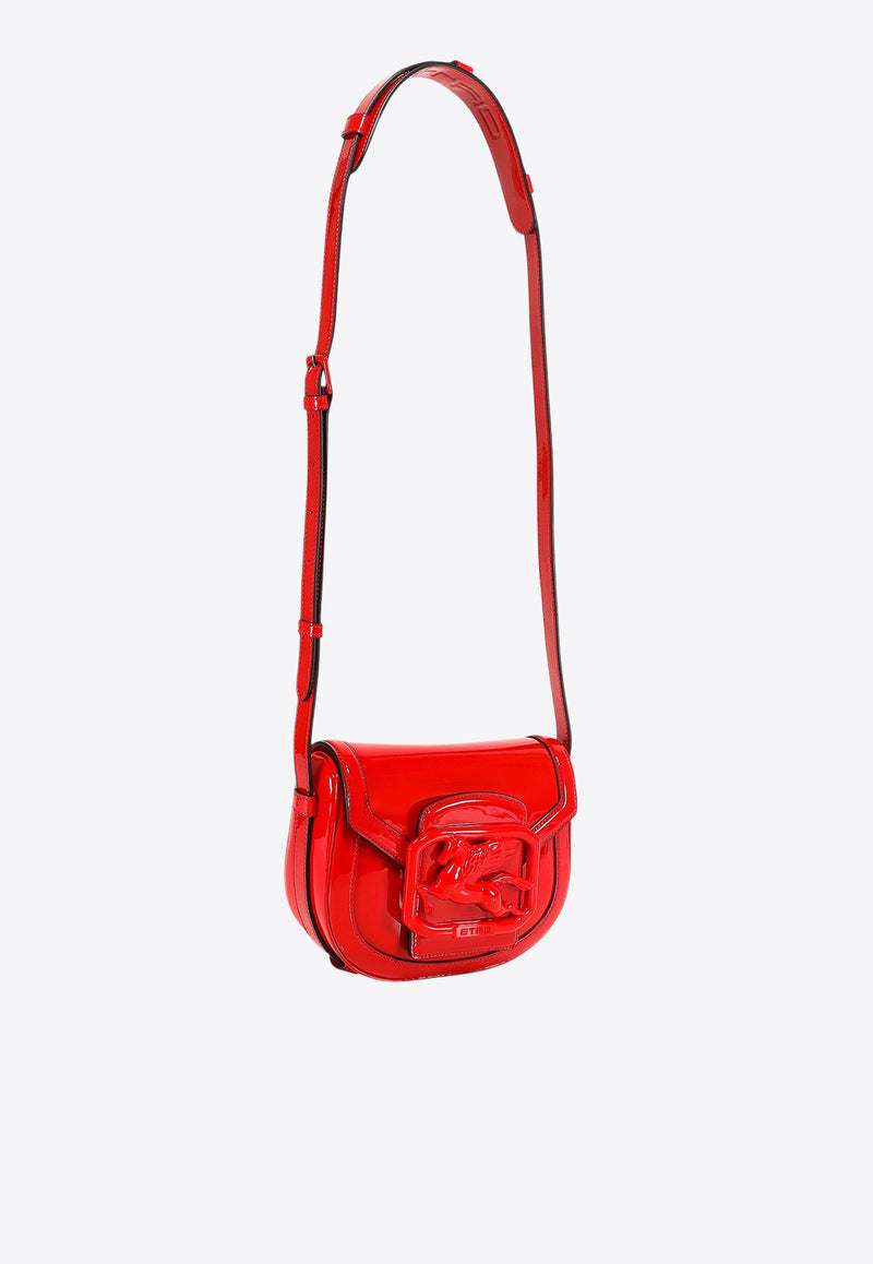 Etro Pegaso Patent Leather Shoulder Bag Red 1N345-2327 0600