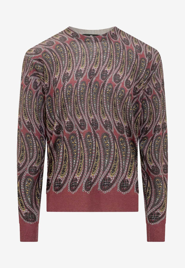 Etro Paisley Pattern Sweater 1N930-9718 0300 Multicolor