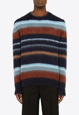 Etro Striped Mohair-Blend Crewneck Sweater 1N9309678/N_ETRO-200