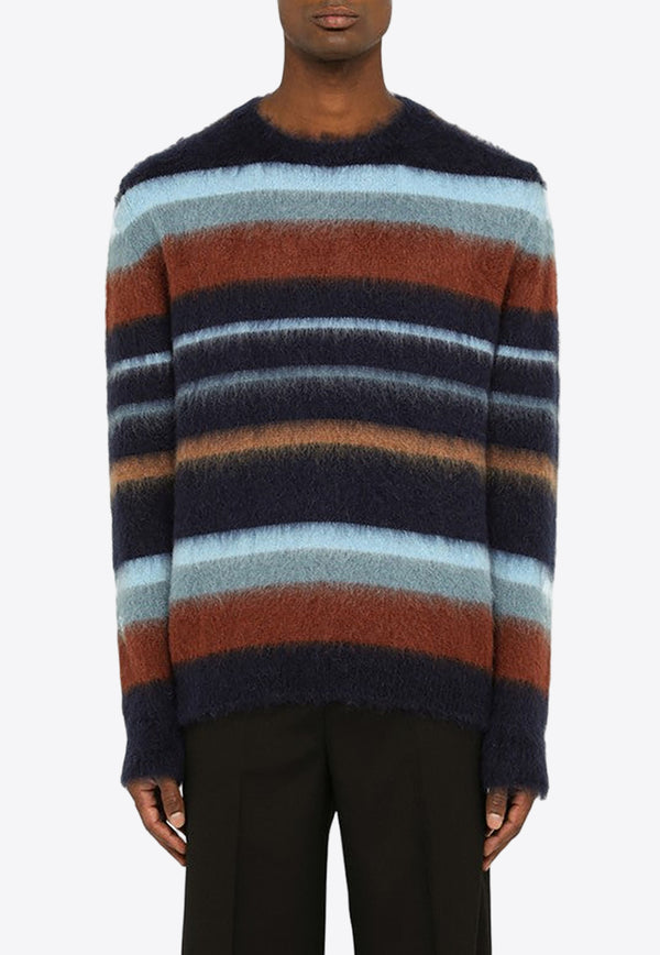 Etro Striped Mohair-Blend Crewneck Sweater 1N9309678/N_ETRO-200