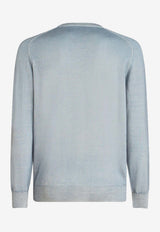 Etro Logo Wool Sweater 1N933-9294 0251 Blue