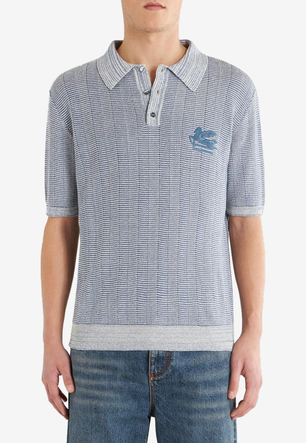 Etro Logo Knitted Polo T-shirt 1N964-9293 0250 Multicolor