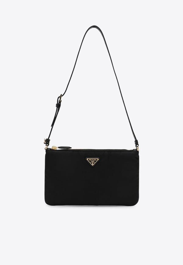 Prada Triangle Logo Pouch Bag Black 1NE5452C05/P_PRADA-F0002