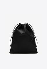 Prada Triangle Logo Re-Nylon Drawstring Pouch Bag Black 1NK0012HG6/Q_PRADA-F0002
