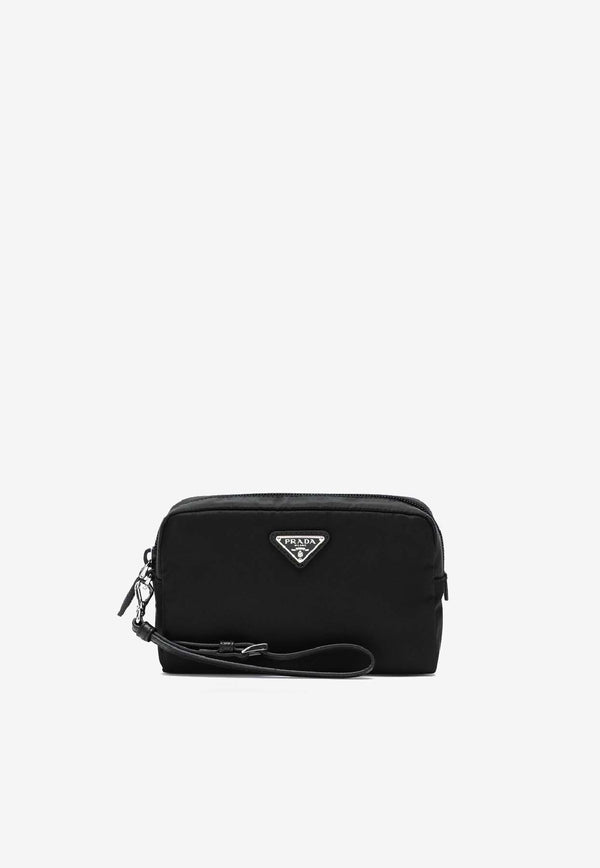 Prada Triangle Logo Pouch Bag Black 1NS021R067/S_PRADA-F0002