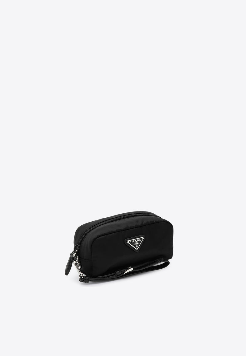 Prada Triangle Logo Pouch Bag Black 1NS175R067/Q_PRADA-F0002