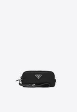 Prada Triangle Logo Nylon Pouch Bag Black 1NS175R067/R_PRADA-F0002