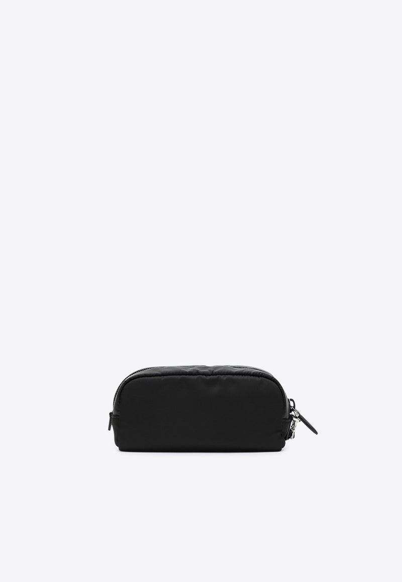 Prada Triangle Logo Nylon Pouch Bag Black 1NS175R067/R_PRADA-F0002