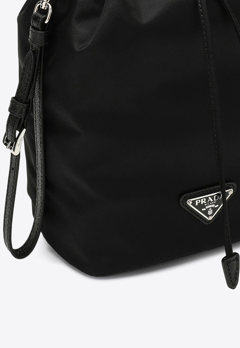 Prada Re-Nylon Drawstring Bucket Bag Black 1NS369R067/P_PRADA-F0002