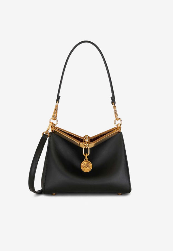 Etro Mini Vela Leather Shoulder Bag Black 1P055-2192 0001