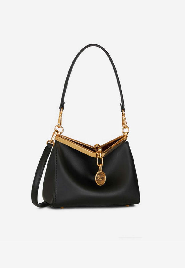 Etro Mini Vela Leather Shoulder Bag Black 1P055-2192 0001